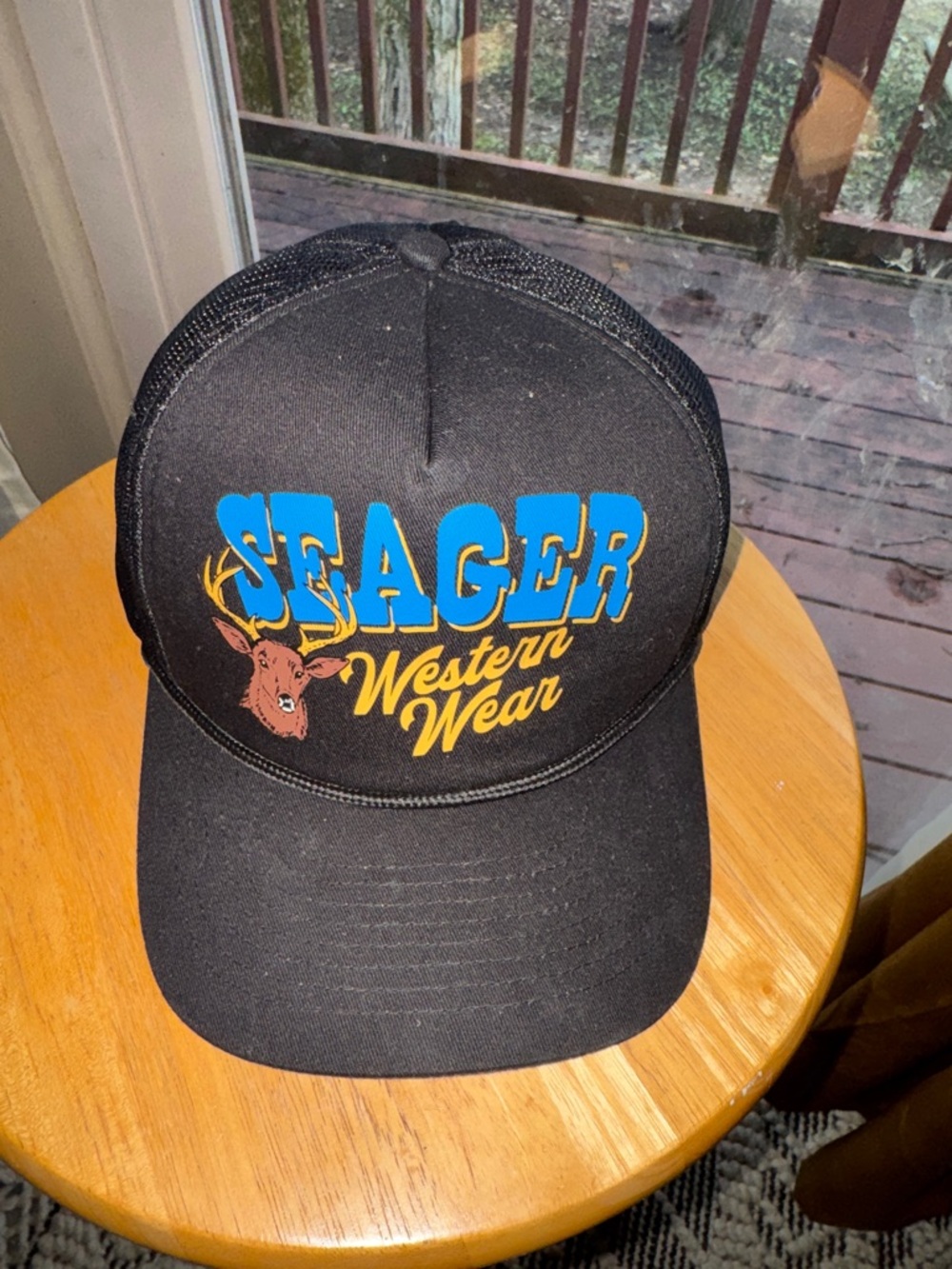 SEAGER Western Wear Black Trucker Hat